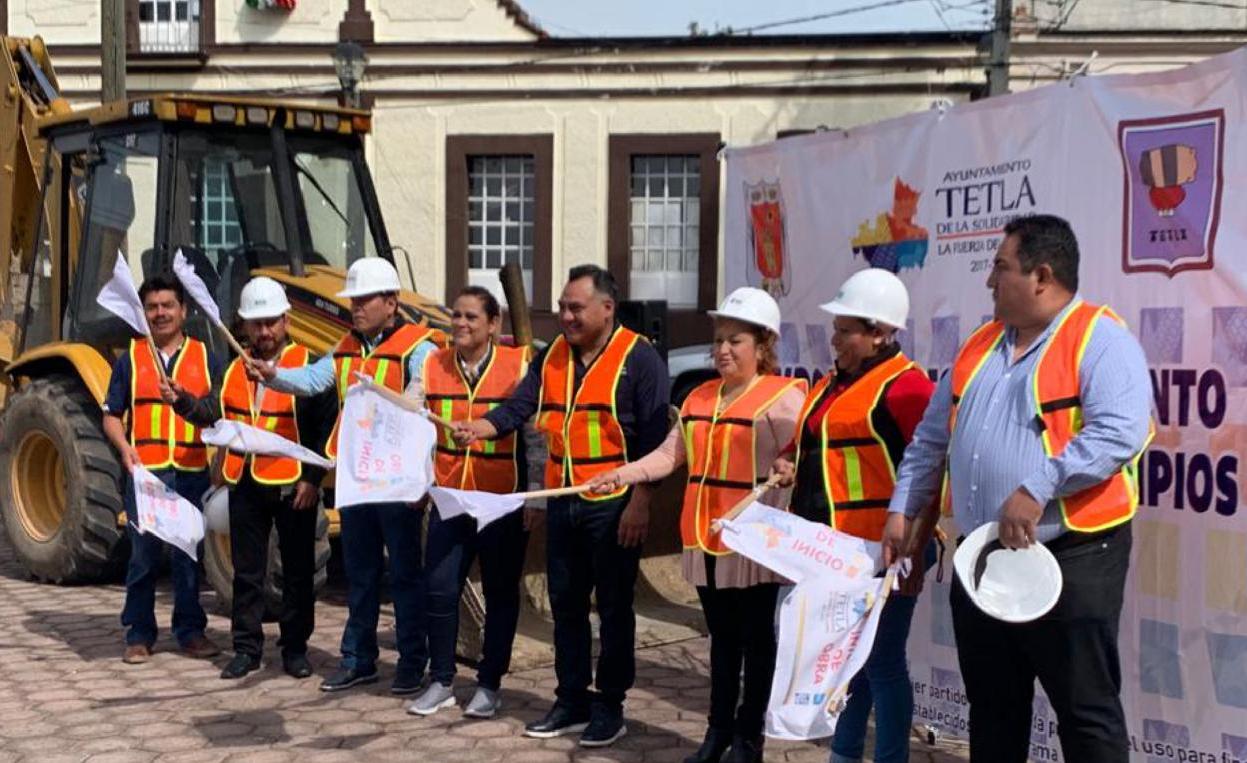 Inician en Tetla obra con recursos etiquetados por MBV