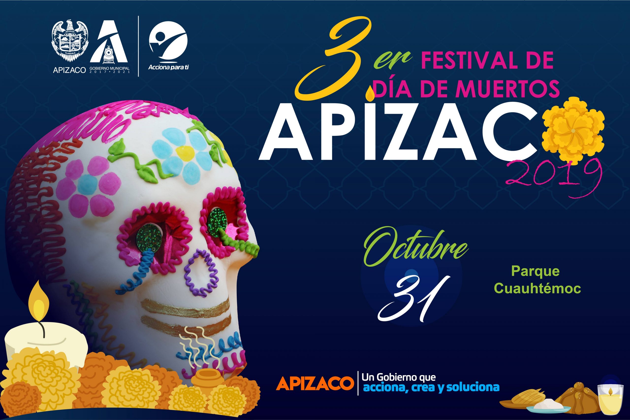 Se alista Apizaco para su Tercer Festival de Día de Muertos 2019