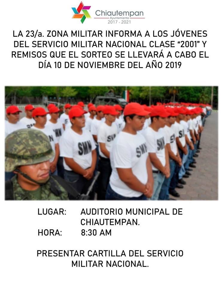 Servicio Militar, auditorio Chiautempan