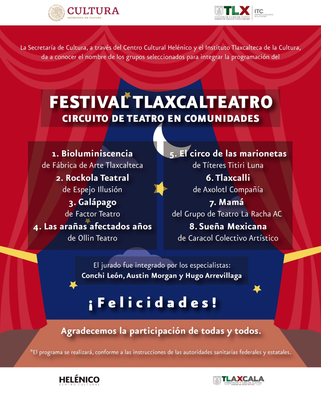 Da a conocer ITC ganadoras del “Festival Tlaxcalteatro”