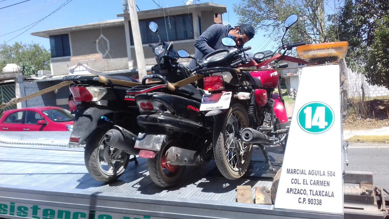 Se reanuda operativo de motos sin placas en Apizaco