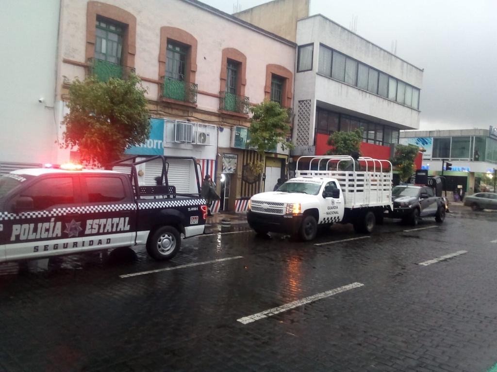 Guardia Nacional, SSC y policía de Apizaco, resguardan el municipio