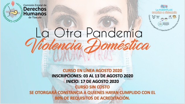 Ofrecerá la CEDH curso en línea «La Otra Pandemia Violencia Doméstica»
