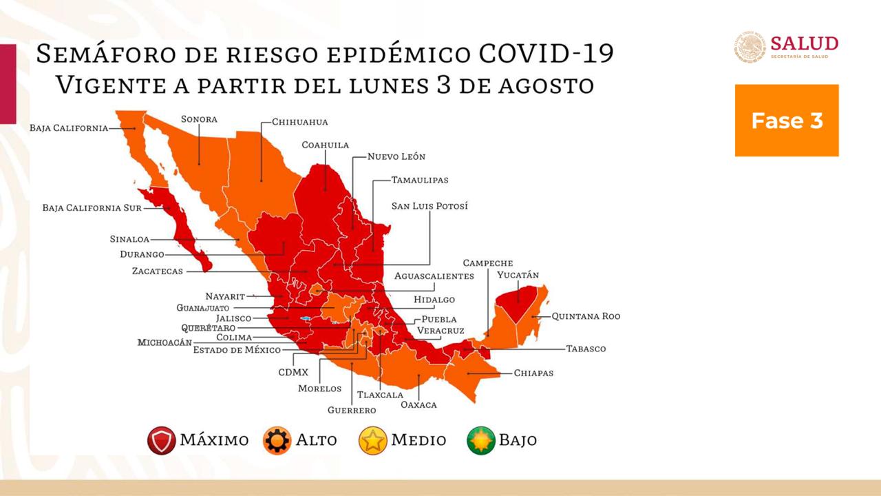 Tlaxcala permanecerá en semáforo naranja hasta el 16 de agosto