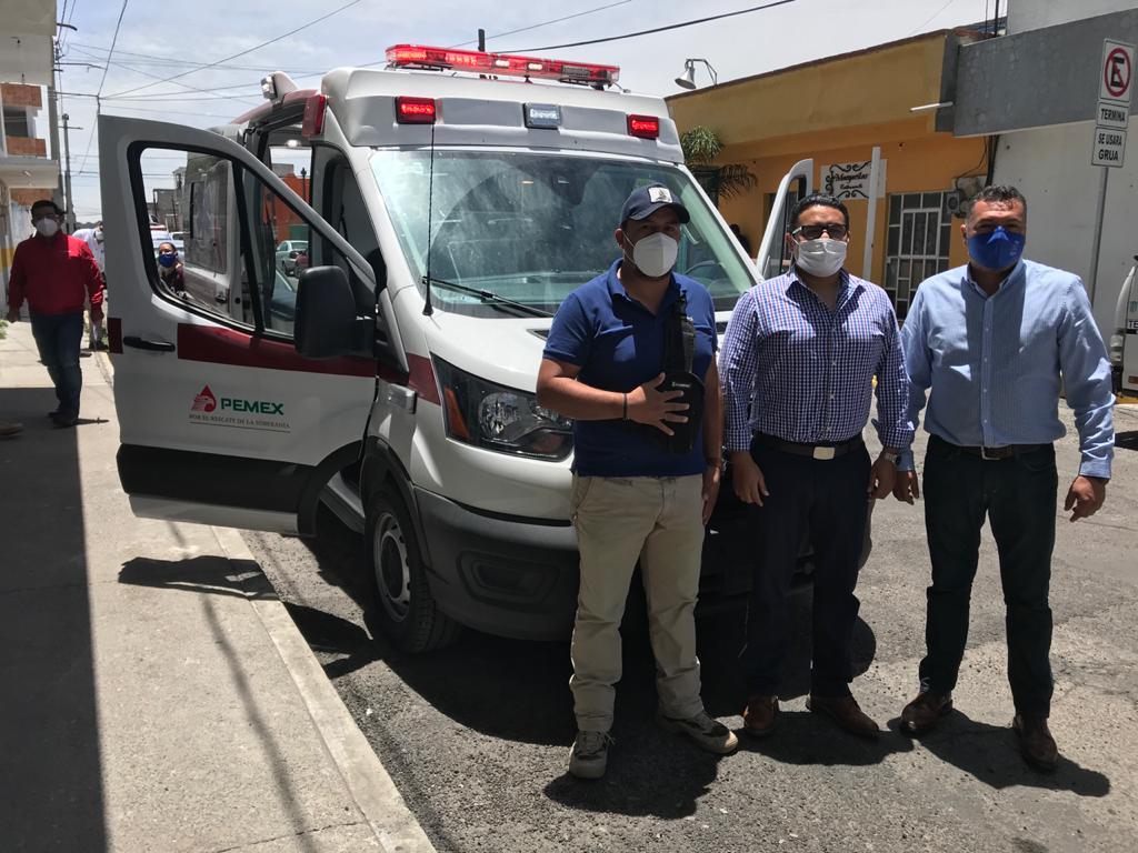 Pemex dona ambulancia a PC de Apizaco