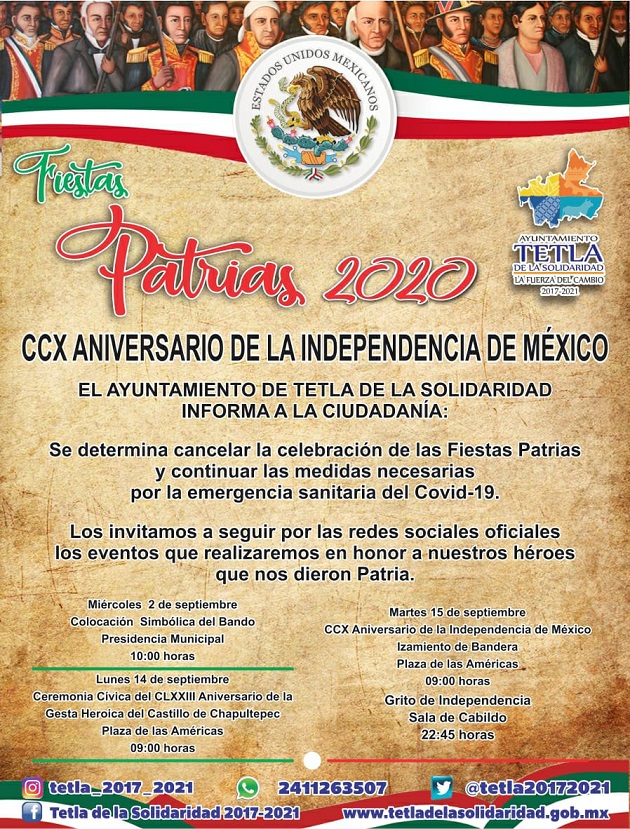 Fiestas Patrias 2020 Tetla