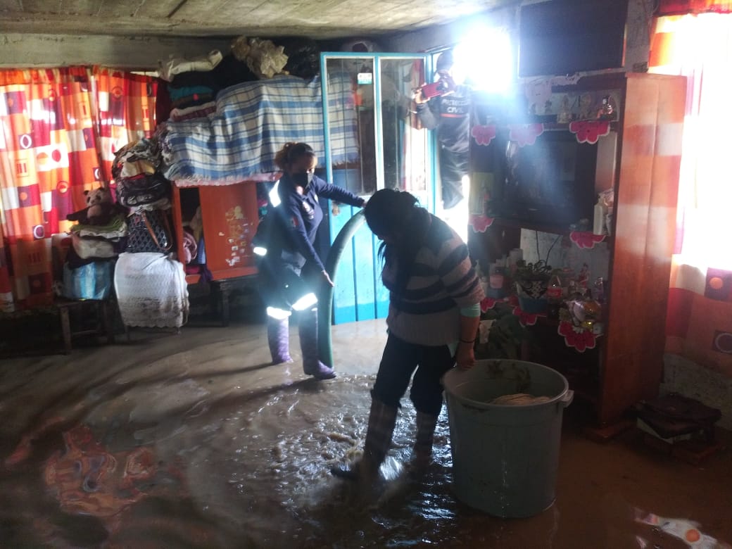 Atiende Protección Civil de Tetla emergencias a causa de lluvias