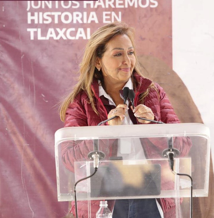 Manifiestan pobladores de Xaloztoc apoyo a Lorena Cuéllar