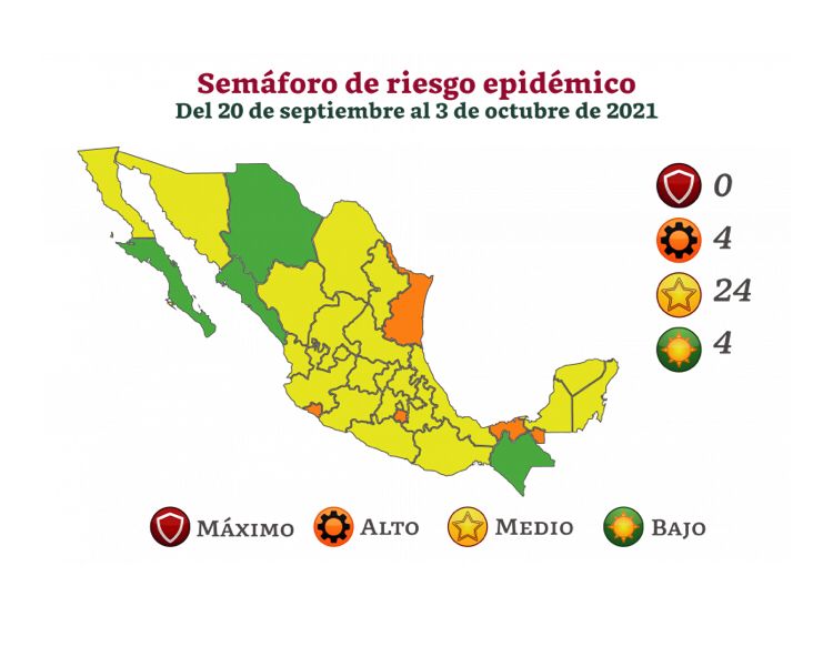 Tlaxcala se encuentra en semáforo epidemiológico amarillo