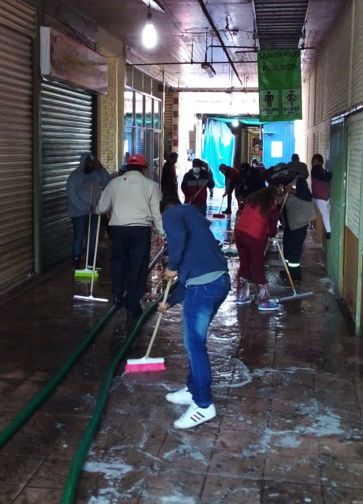 Limpian a profundidad mercado municipal de Tlaxcala