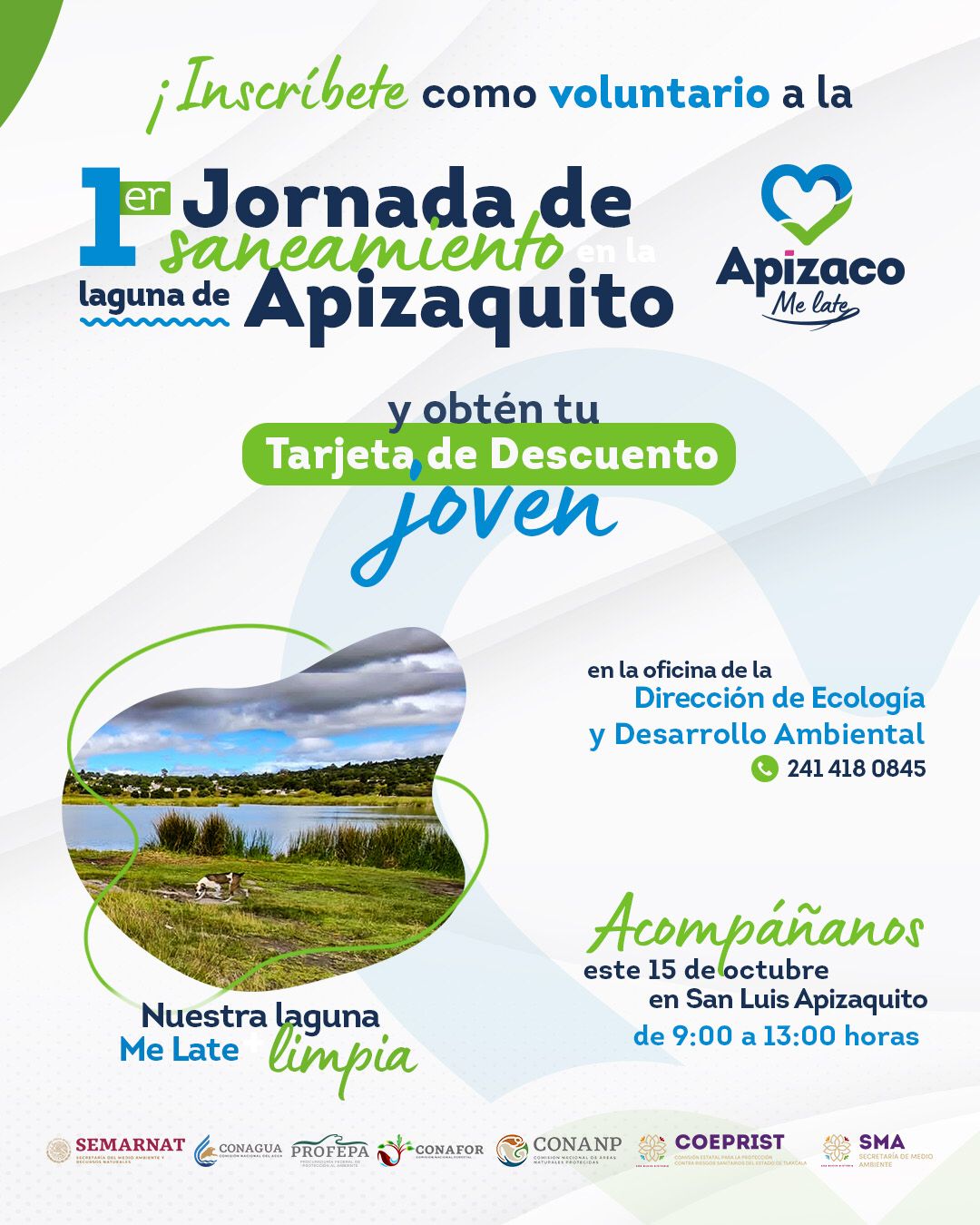 Invitan a jornada de limpieza de la laguna de Apizaquito