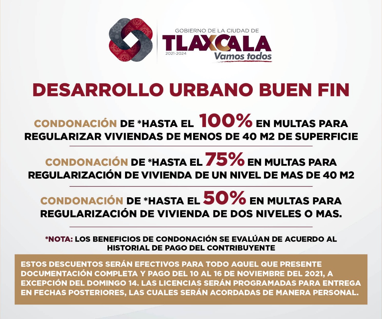 Ofrece Ayuntamiento de Tlaxcala batería de descuentos por el “Buen fin”