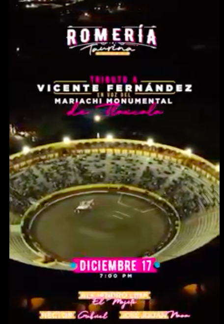 Romería taurina tributo a Vicente Fernández