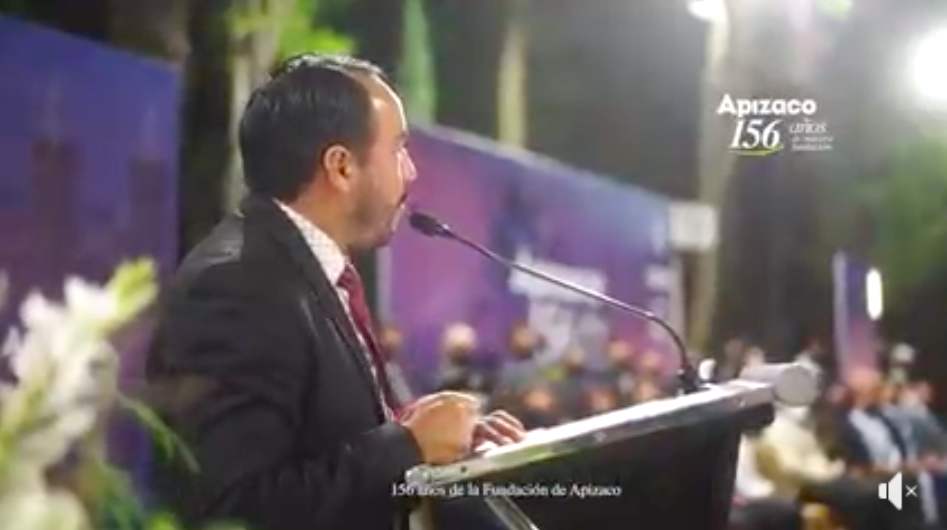 Mensaje del alcalde de Apizaco en aniversario 156