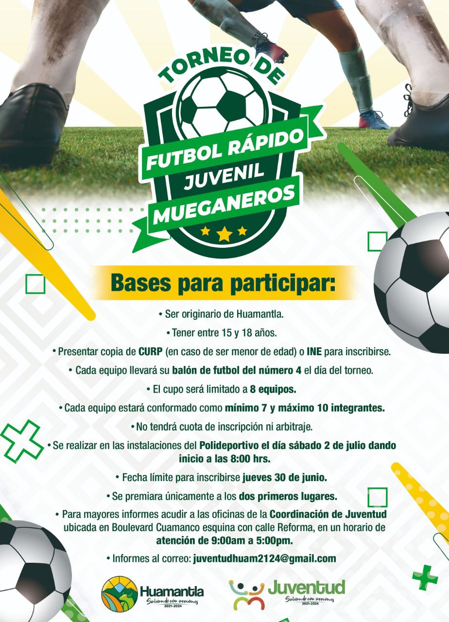 Impulsan en Huamantla primer torneo de futbol rápido «Mueganeros»