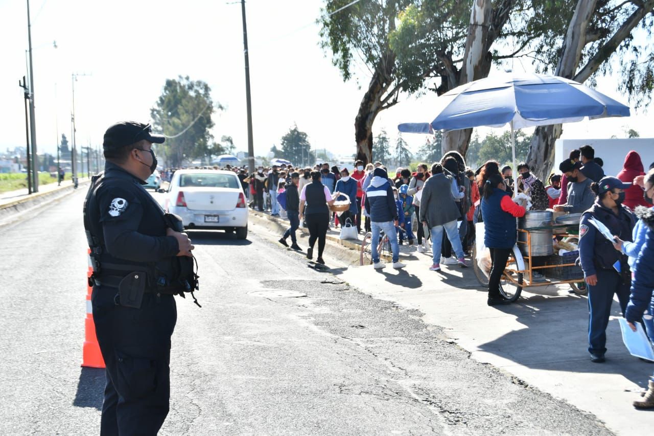 Vigila dirección de seguridad pública de Huamantla jornada de vacunación