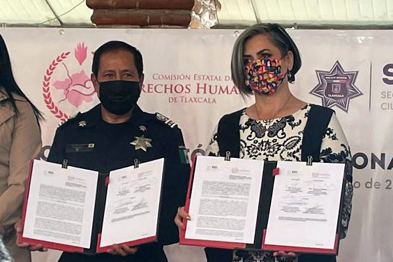 Firman convenio de colaboración CEDH y Secretaría de Seguridad Ciudadana