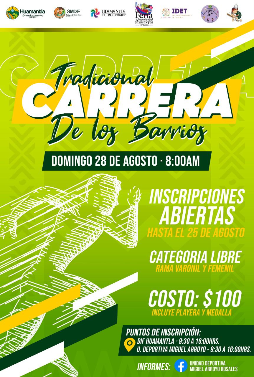 Realizarán en Huamantla la tradicional “Carrera de los Barrios”