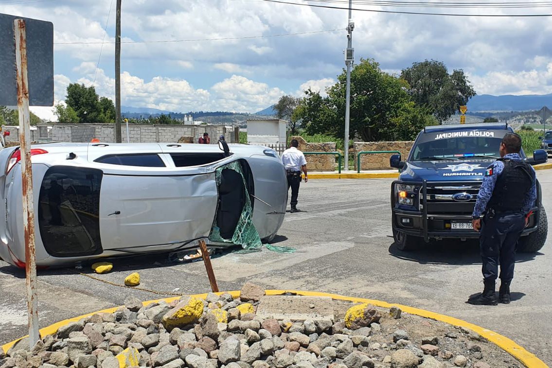 Atienden en Huamantla accidente vial