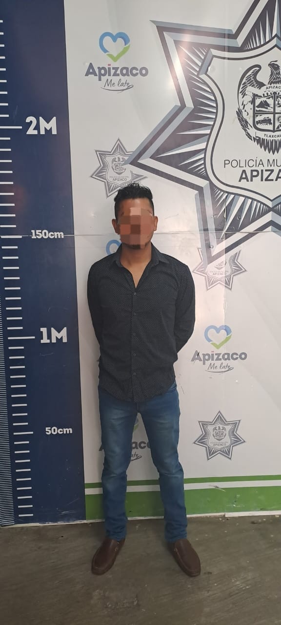 Asegura Policía de Apizaco a sujeto por robo con violencia