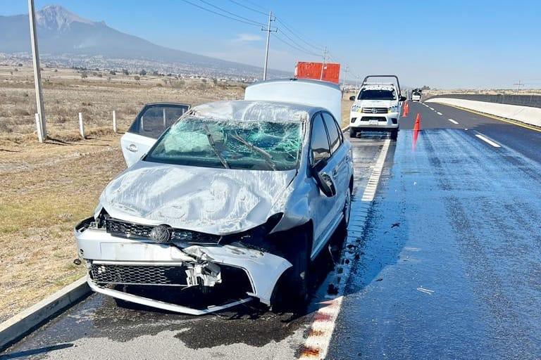 Apoyan elementos de seguridad de Huamantla accidente vehicular