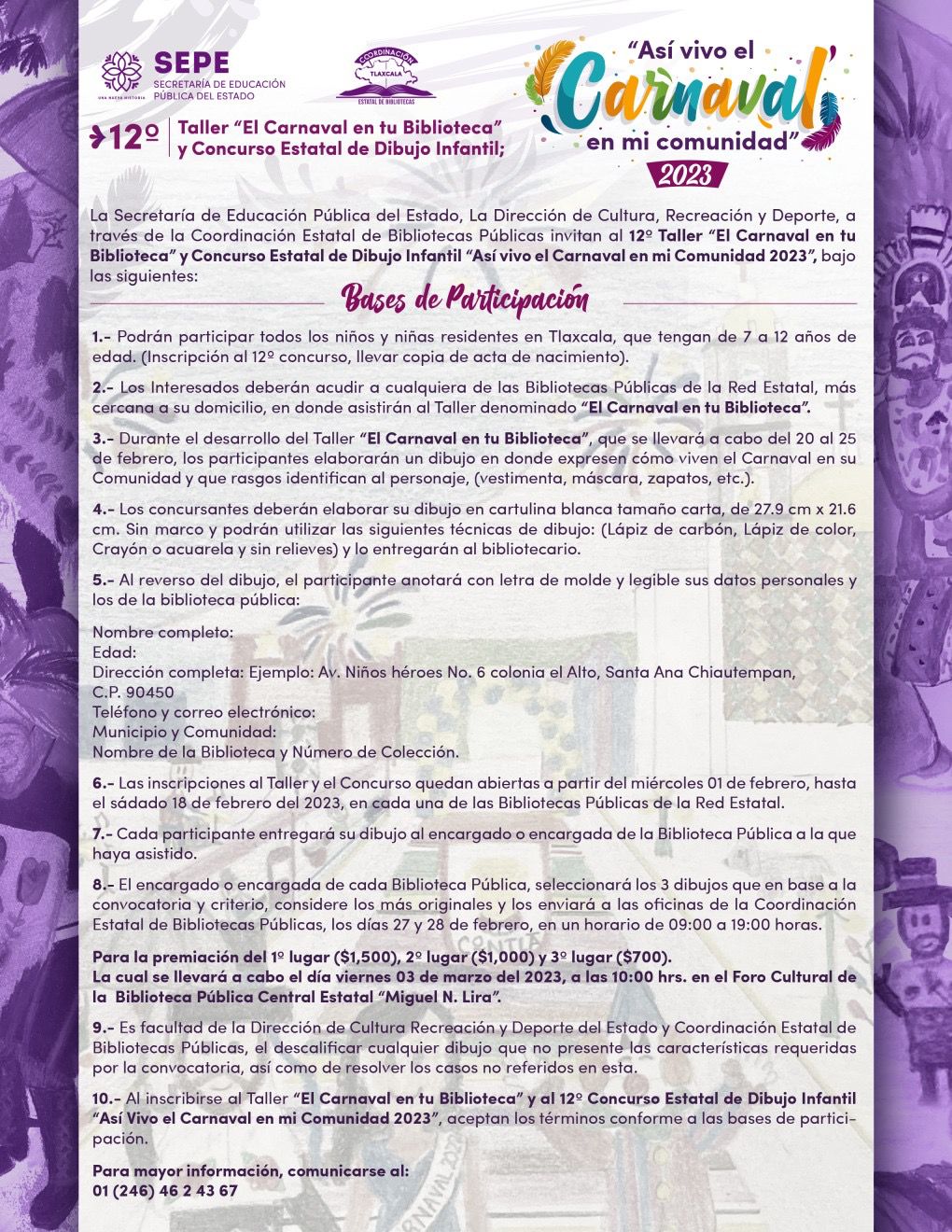 Invitan a participar en el concurso “Así vivo el Carnaval en mi Comunidad 2023”