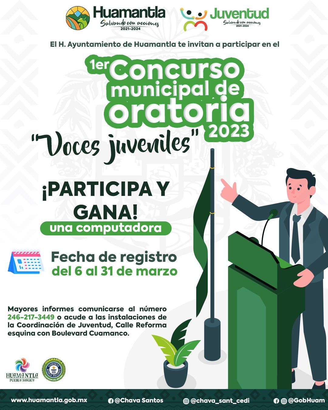 Convocan a l@s jóvenes a participar en el 1er Concurso Municipal de Oratoria “Voces juveniles 2023”