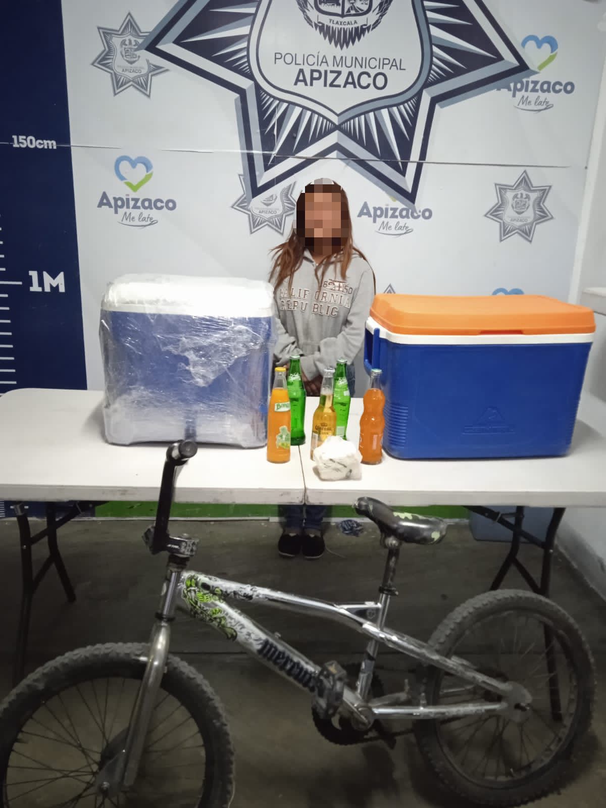 Frustra robo Policía de Apizaco y asegura a una mujer