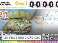 Tacos de canasta, imagen de la Lotería Nacional