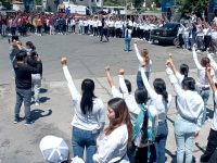 Acompaña CEDH manifestación de estudiantes de la Normal Rural de Panotla