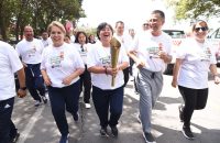 Entrega MPA fuego de Independencia a comunidades y delegaciones de Tlaxcala Capital