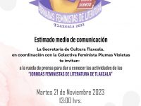 Invita SC a las Jornadas Feministas de Literatura