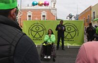 Brinda CEDH acompañamiento a la marcha organizada por personas con discapacidad