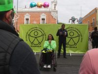 Brinda CEDH acompañamiento a la marcha organizada por personas con discapacidad