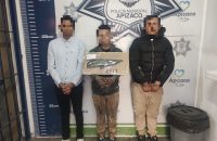 Detiene Policía de Apizaco a tres hombres por posesión ilegal de arma de fuego