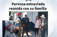 Reúne Policía de Huamantla a adulto mayor extraviado con su familia
