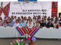 Conmemoran autoridades educativas XLI aniversario de educación indígena