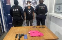 Detiene Policía de Apizaco a sujeto implicado en robo con violencia y agresión con arma de fuego