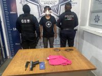 Detiene Policía de Apizaco a sujeto implicado en robo con violencia y agresión con arma de fuego