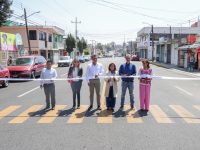 Entregan alcalde Alfonso Sánchez y gobernadora Lorena Cuéllar pavimentación en Loma Bonita y el Sabinal