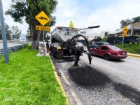 El Ayuntamiento de Tlaxcala intensifica labores de bacheo en principales vialidades de la capital