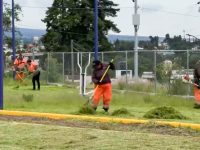 Gobierno de ASG continúa con el trabajo de mejora de espacios públicos ahora en Tizatlán