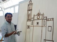Secretaría de Bienestar lleva a Tlaxco el Taller de Muralismo para personas con discapacidad