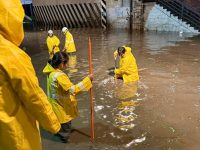 Brigada de Contención y Reacción del Ayto. de Tlaxcala atiende afectaciones tras fuerte tormenta