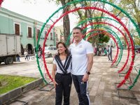 ASG recorre junto con la gobernadora la recién remodelada Plaza de la Constitución