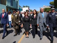 Encabeza gobernadora desfile cívico-militar por el CCXV aniversario del inicio de la Independencia de México