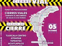 Coordinarán policía municipal y estatal cierres viales para garantizar seguridad en el Medio Maratón Tlaxcallán