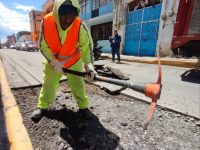 Encabeza BAM trabajos de bacheo en Chiautempan
