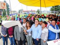 Arrancamos la construcción de la sexta techumbre escolar en Chiautempan: Blanca Angulo