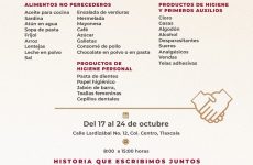 Ayto. de Tlaxcala instala Centro de Acopio en solidaridad con familias afectadas por las lluvias